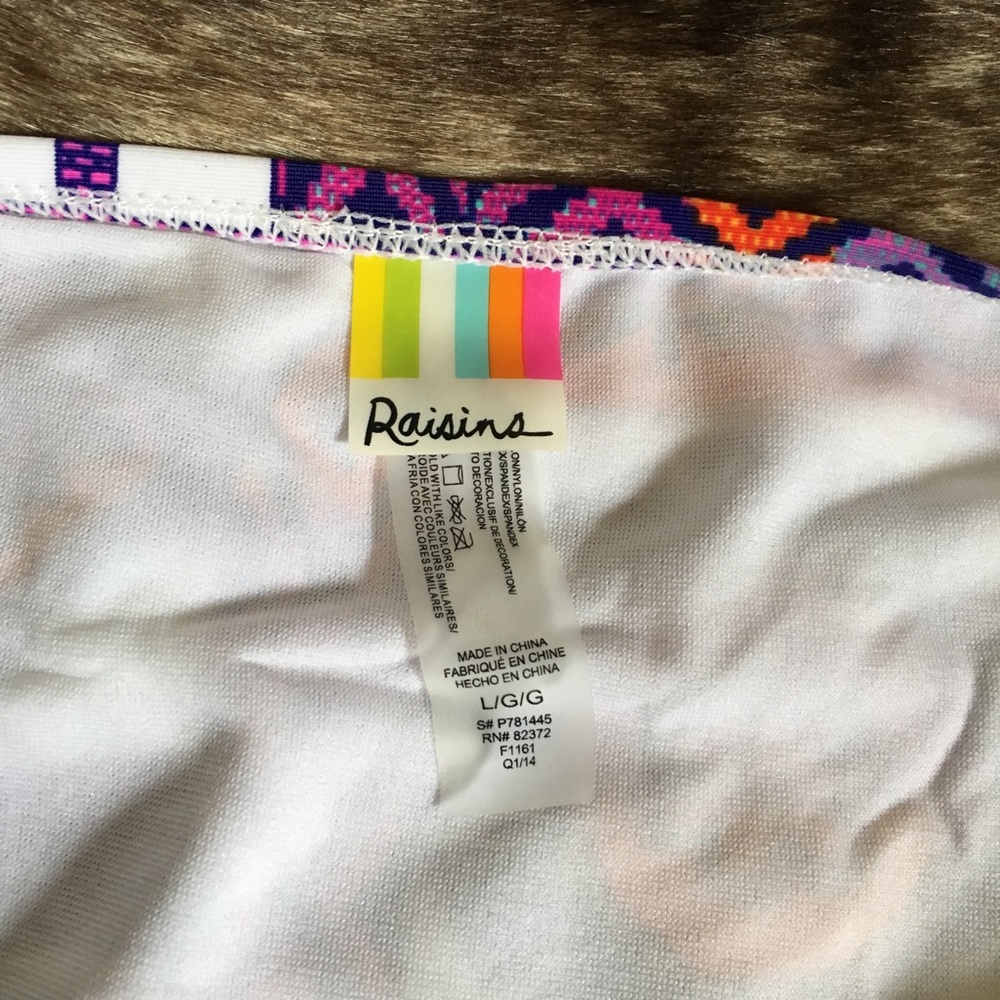 🛍 Raisins Fringe Festival Bikini, Size Large, NWT - Picture 6 of 7
